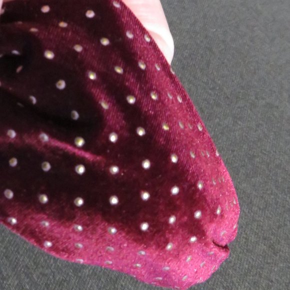 Torrid Wine Velvet Knot Studded Headband NEW - Picture 6 of 9